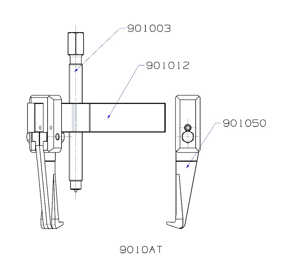 EXTRACTOR FORZA SERIE 9000T DE 3 PATAS